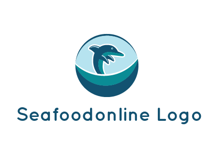 dolphin in the sea logo