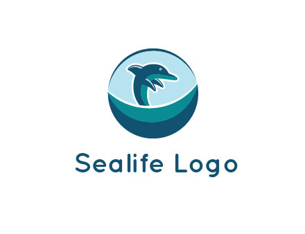 dolphin in the sea logo