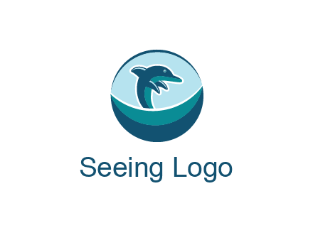 dolphin in the sea logo