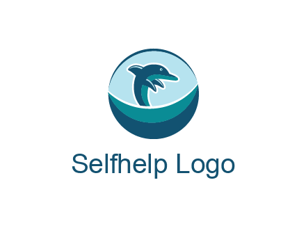 dolphin in the sea logo