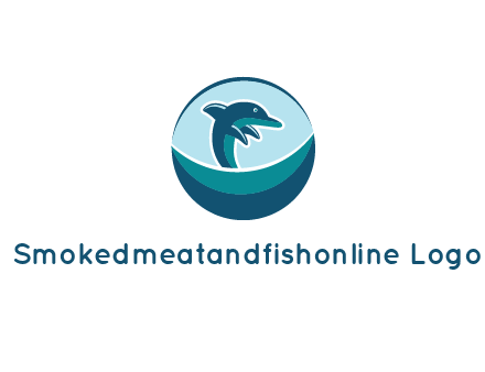 dolphin in the sea logo