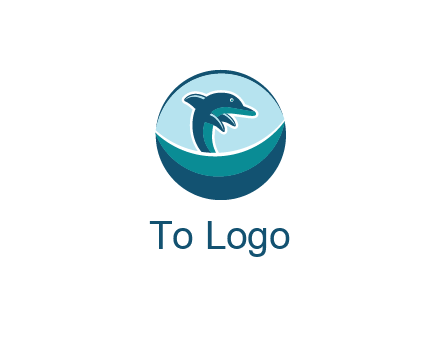 dolphin in the sea logo