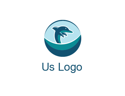 dolphin in the sea logo