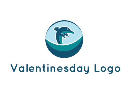 dolphin in the sea logo