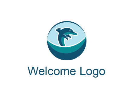 dolphin in the sea logo
