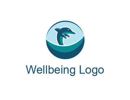 dolphin in the sea logo