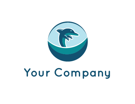 dolphin in the sea logo