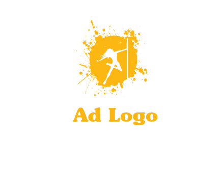 pole dance inside color splash logo