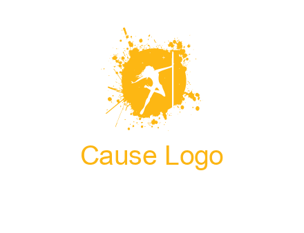 pole dance inside color splash logo
