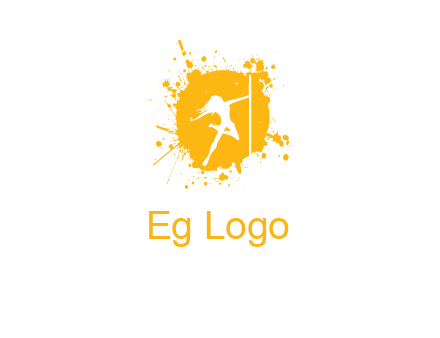 pole dance inside color splash logo