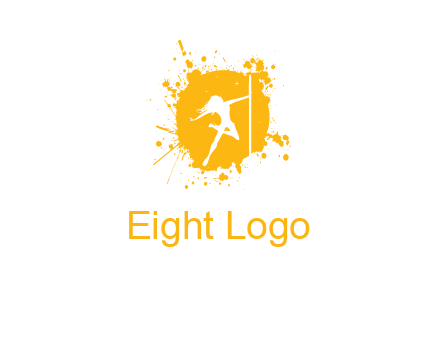 pole dance inside color splash logo