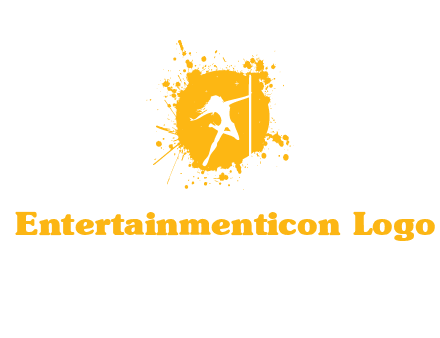 pole dance inside color splash logo