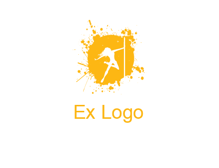 pole dance inside color splash logo