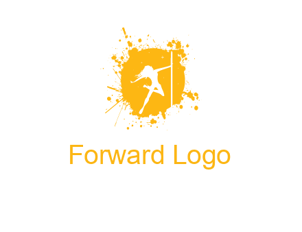 pole dance inside color splash logo