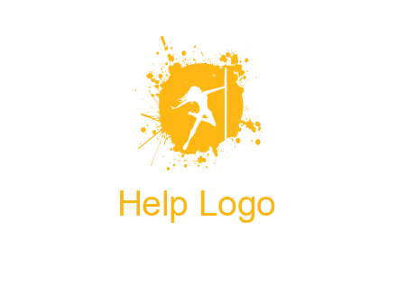pole dance inside color splash logo