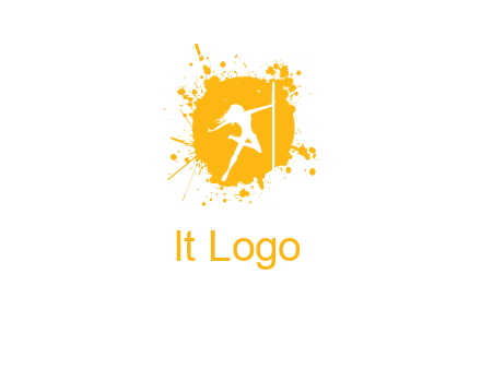 pole dance inside color splash logo