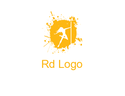 pole dance inside color splash logo