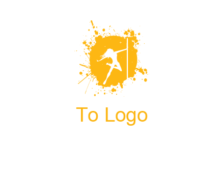 pole dance inside color splash logo