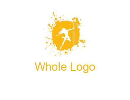 pole dance inside color splash logo