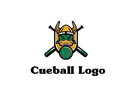 Viking duck with baseball and bats