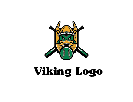 Viking duck with baseball and bats