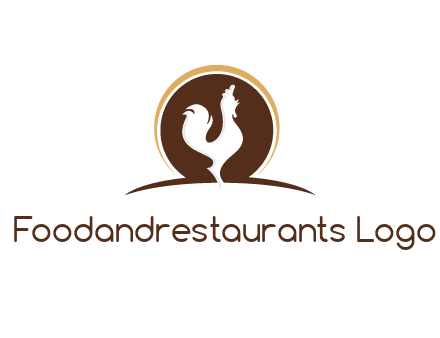 rooster standing upright