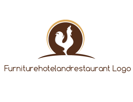 rooster standing upright