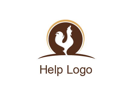 rooster standing upright