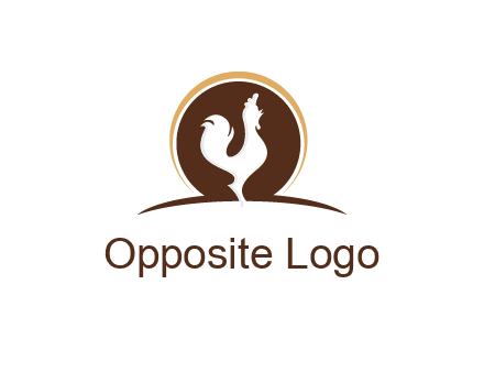 rooster standing upright