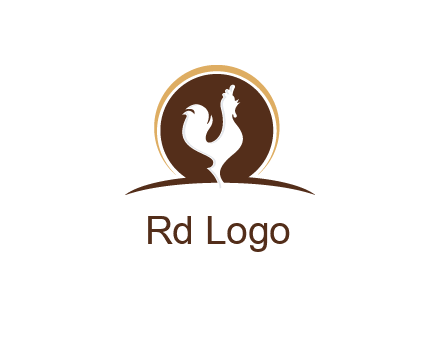 rooster standing upright