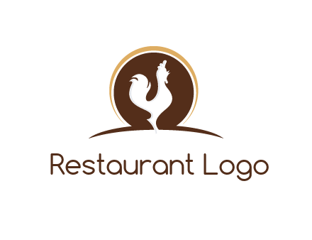 rooster standing upright