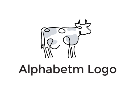 pen drawn cow icon