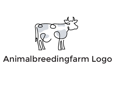 pen drawn cow icon