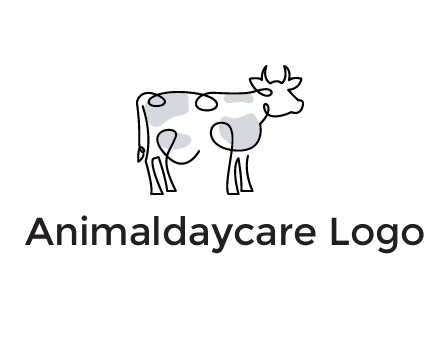 pen drawn cow icon