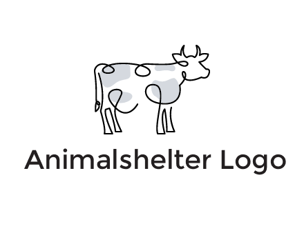 pen drawn cow icon