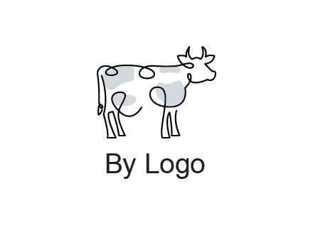 pen drawn cow icon