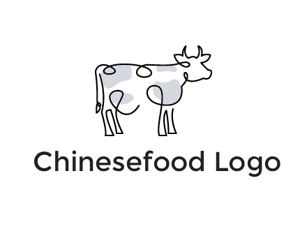 pen drawn cow icon
