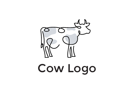 pen drawn cow icon