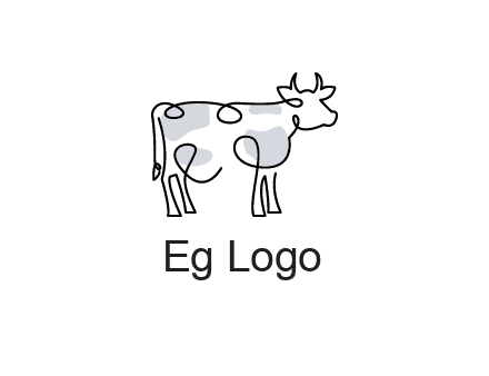 pen drawn cow icon