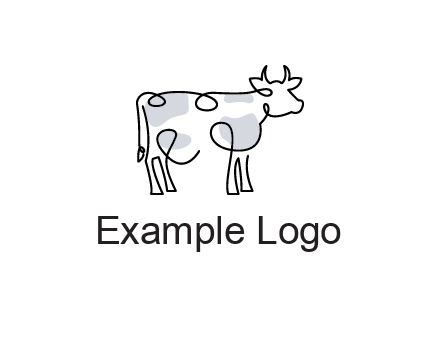 pen drawn cow icon