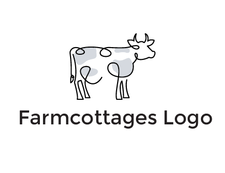 pen drawn cow icon