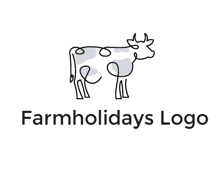 pen drawn cow icon