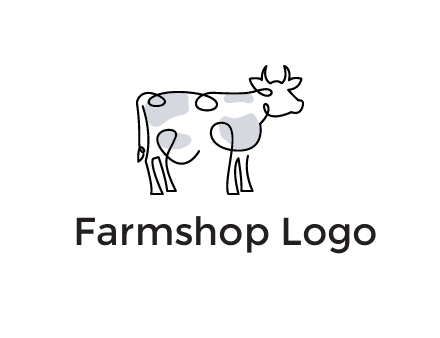pen drawn cow icon