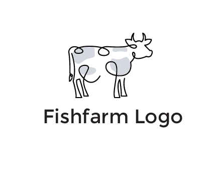 pen drawn cow icon
