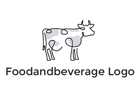 pen drawn cow icon