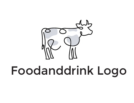 pen drawn cow icon