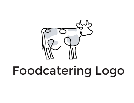 pen drawn cow icon