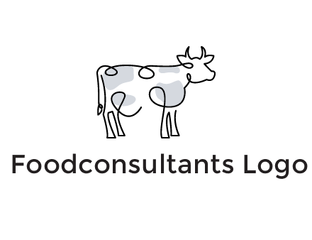 pen drawn cow icon