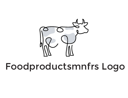 pen drawn cow icon