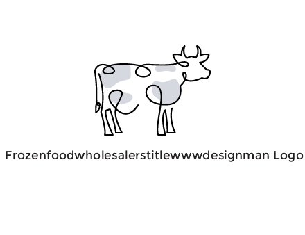 pen drawn cow icon